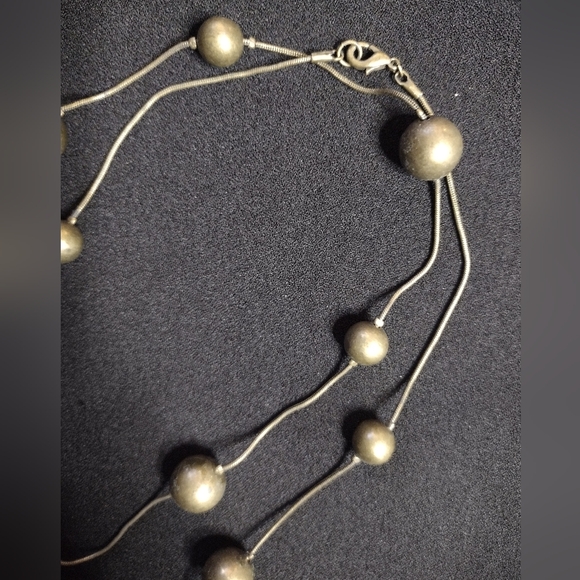 Bronze Gold Beaded Necklace - Picture 5 of 7